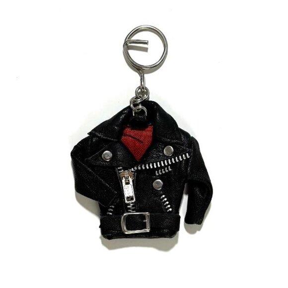 Black Leather Jacket Keychain from the 80's. Vintage.Very Rare.Great Condition - Picture 1 of 2